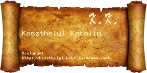 Keszthelyi Katalin névjegykártya